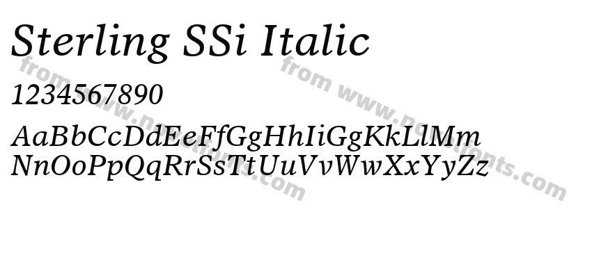 Sterling SSi ItalicPreview