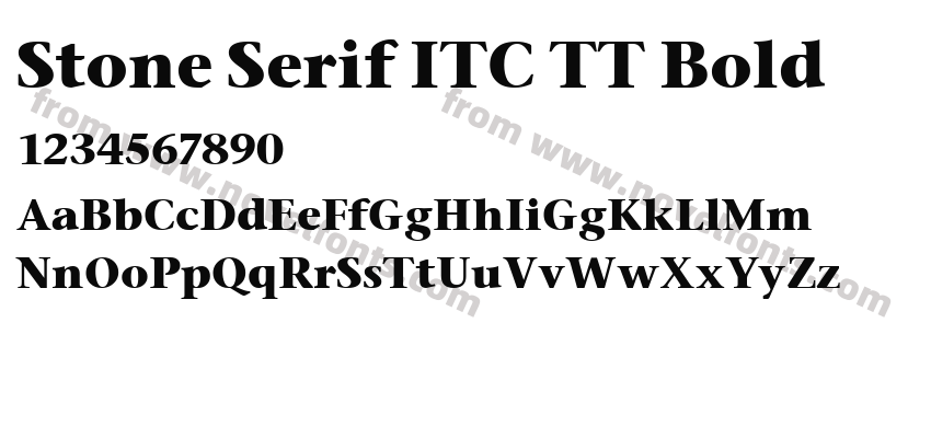 Stone Serif ITC TT BoldPreview