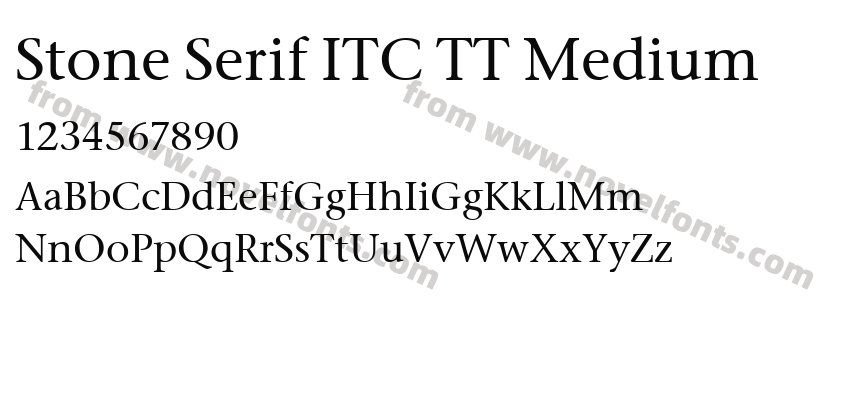 Stone Serif ITC TT MediumPreview