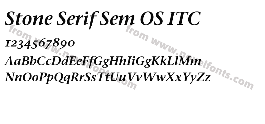 Stone Serif Sem OS ITCPreview