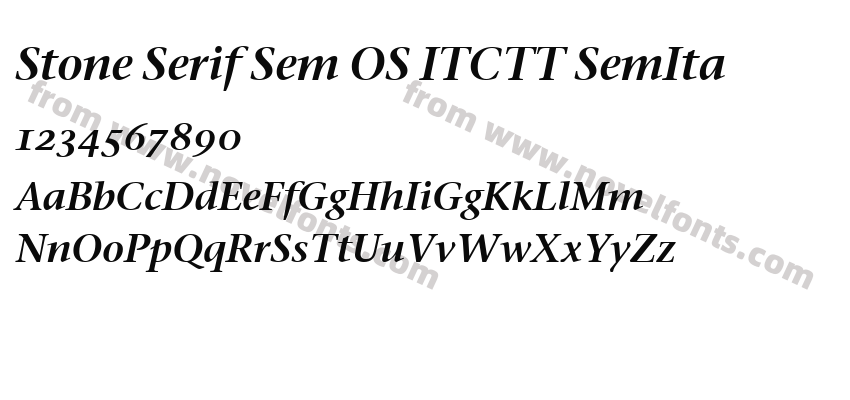 Stone Serif Sem OS ITCTT SemItaPreview