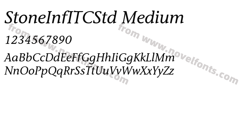 StoneInfITCStd MediumPreview