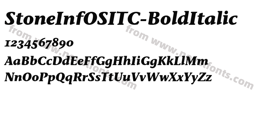 StoneInfOSITC-BoldItalicPreview