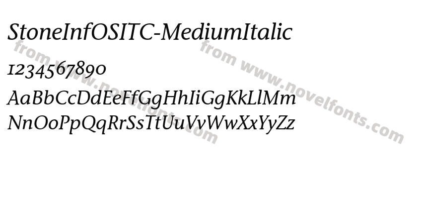 StoneInfOSITC-MediumItalicPreview