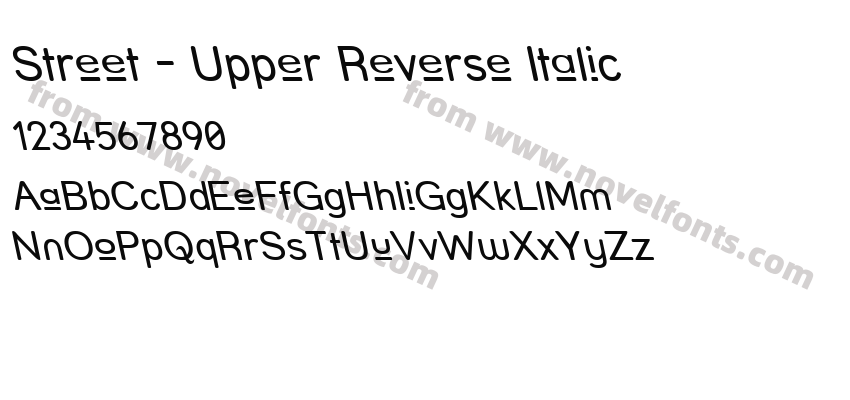 Street - Upper Reverse ItalicPreview