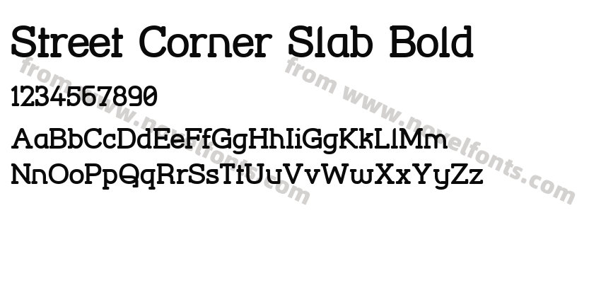 Street Corner Slab BoldPreview