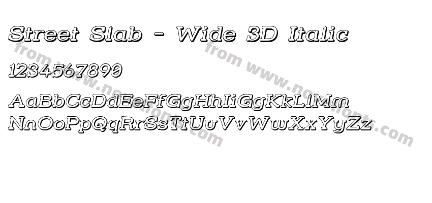 Street Slab - Wide 3D ItalicPreview