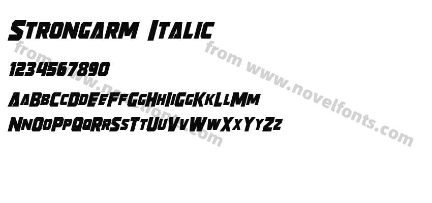 Strongarm ItalicPreview