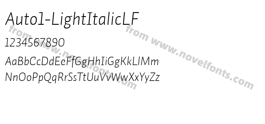 Auto1-LightItalicLFPreview