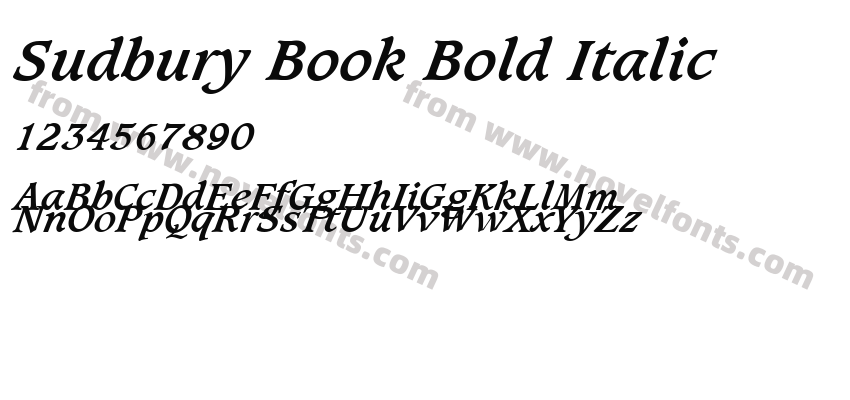 Sudbury Book Bold ItalicPreview