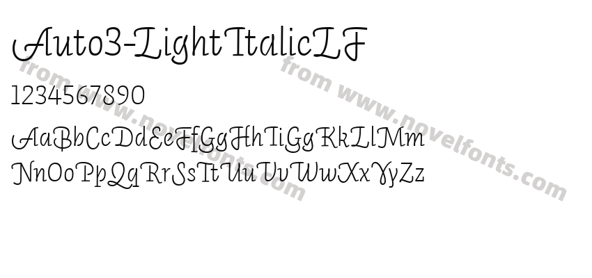 Auto3-LightItalicLFPreview