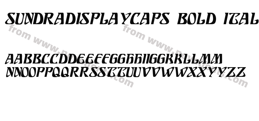 SundraDisplayCaps Bold ItalicPreview