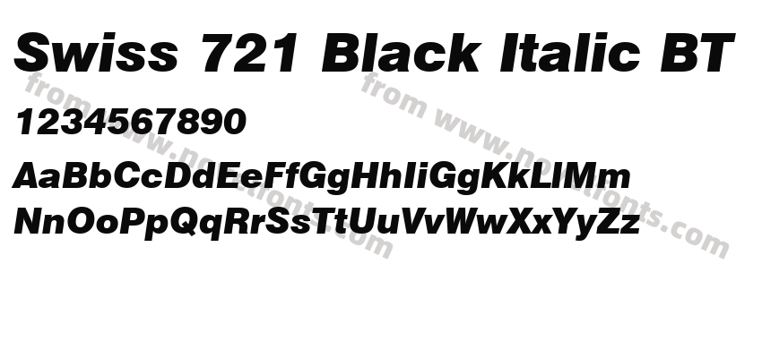 Swiss 721 Black Italic BTPreview