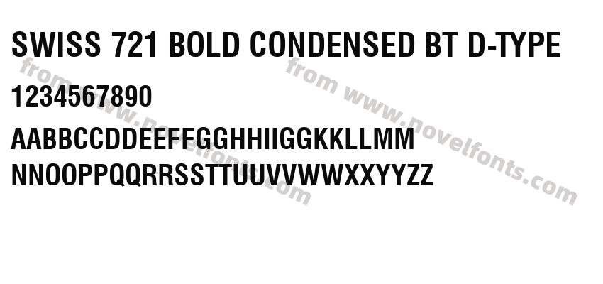 Swiss 721 Bold Condensed BT D-TypePreview