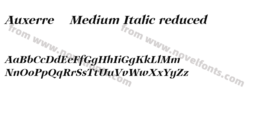 Auxerre 66 Medium Italic reducedPreview