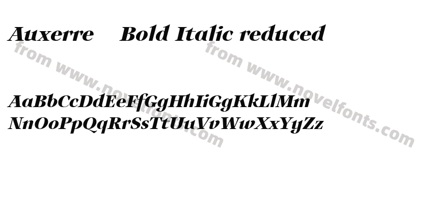 Auxerre 76 Bold Italic reducedPreview