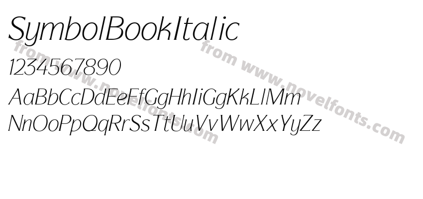 SymbolBookItalicPreview