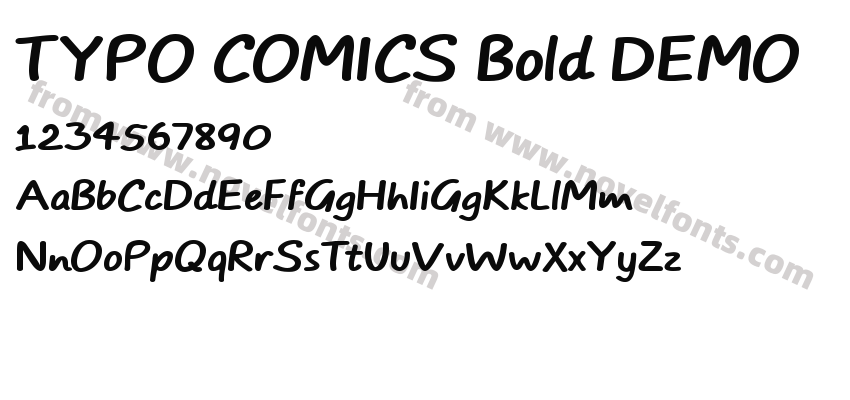 TYPO COMICS Bold DEMOPreview