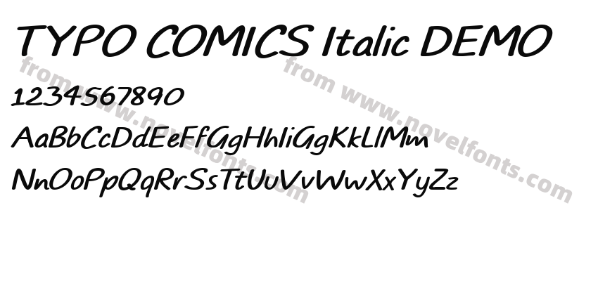 TYPO COMICS Italic DEMOPreview