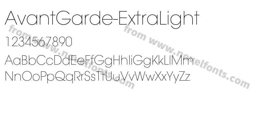 AvantGarde-ExtraLightPreview