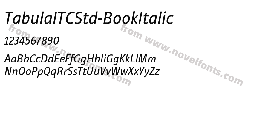 TabulaITCStd-BookItalicPreview