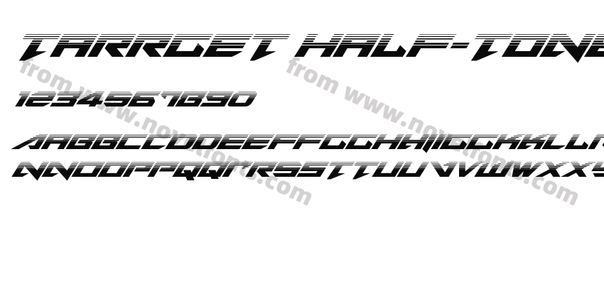 Tarrget Half Tone ItalicPreview