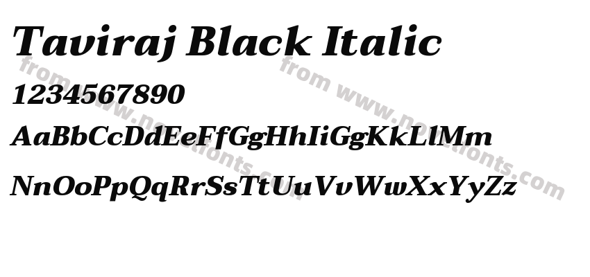 Taviraj Black ItalicPreview