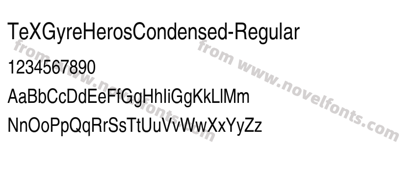 TeX Gyre Heros Condensed RegularPreview