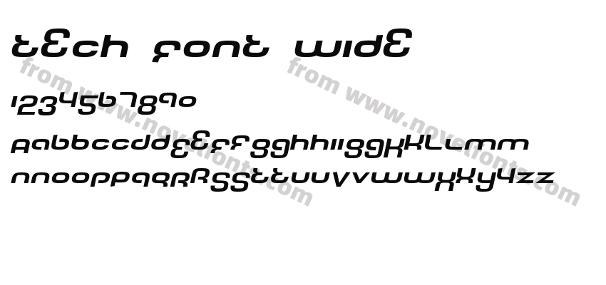 Tech Font WidePreview