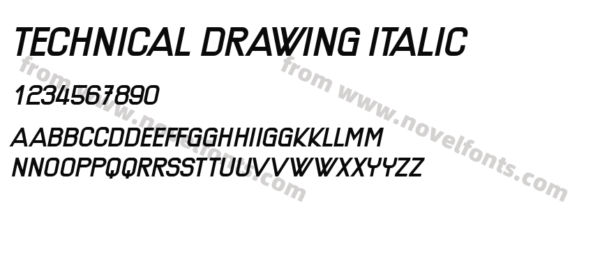 Technical Drawing ItalicPreview