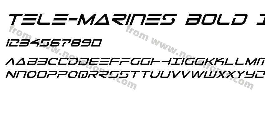 Tele-Marines Bold ItalicPreview