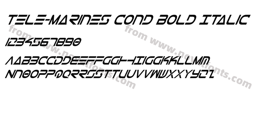 Tele-Marines Cond Bold ItalicPreview