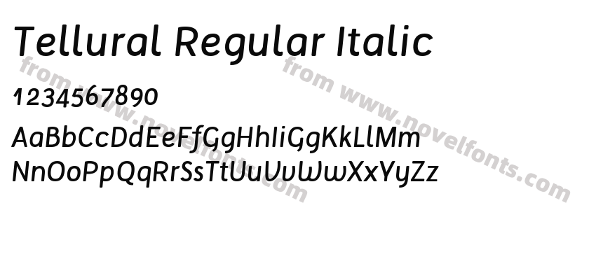 Tellural Regular ItalicPreview