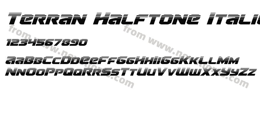 Terran Halftone ItalicPreview