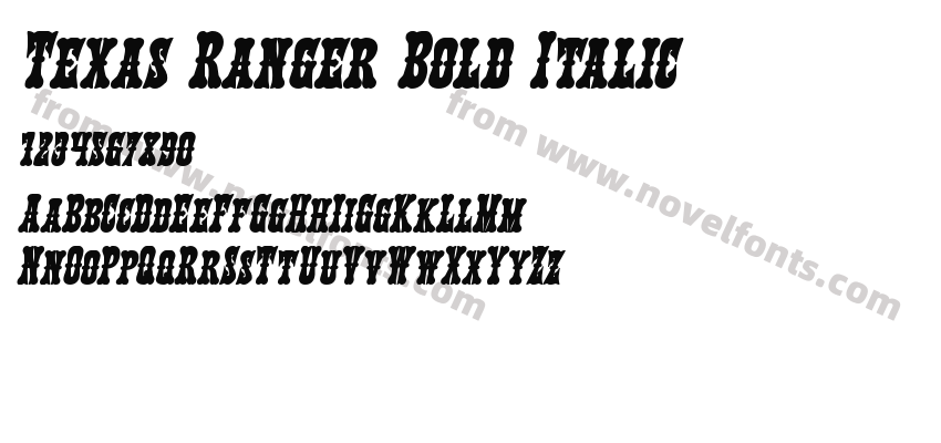 Texas Ranger Bold ItalicPreview