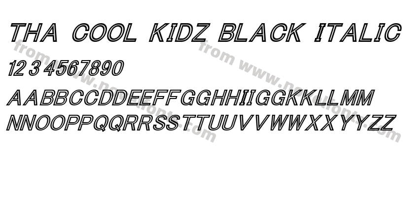 Tha Cool Kidz Black ItalicPreview