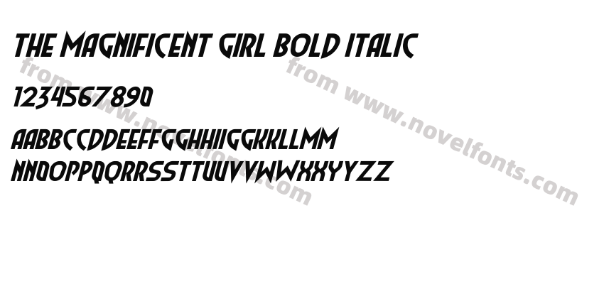 The Magnificent Girl Bold ItalicPreview