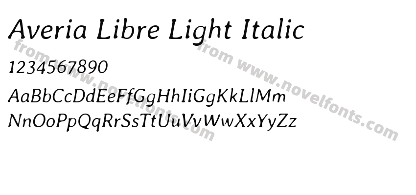 Averia Libre Light ItalicPreview