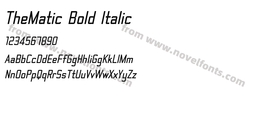 The Matic Bold ItalicPreview