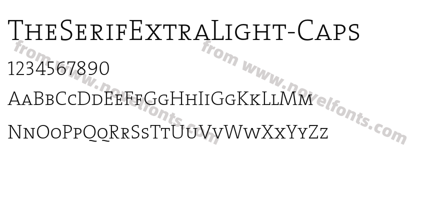 The Serif Extra Light CapsPreview