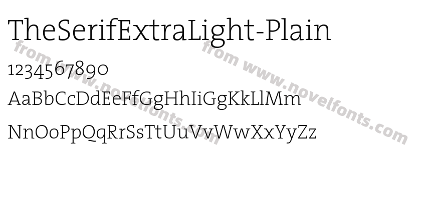 The Serif Extra Light PlainPreview