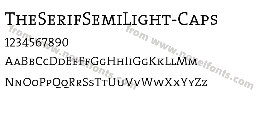 The Serif Semi Light CapsPreview