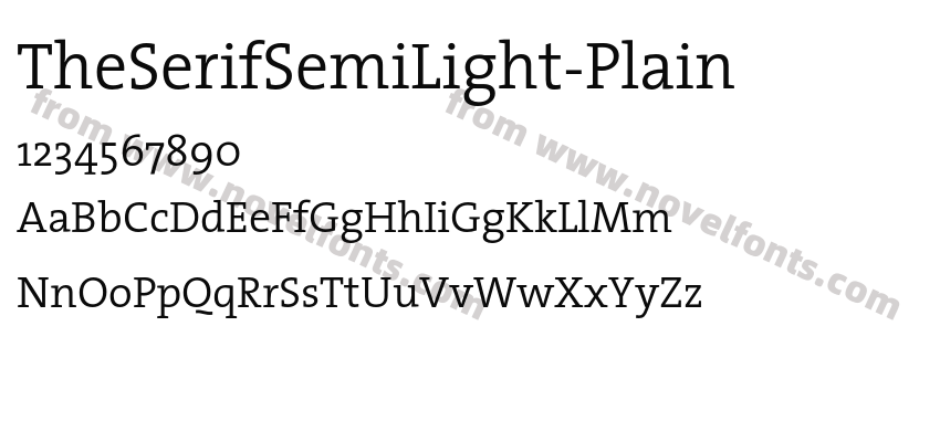 The Serif Semi Light PlainPreview