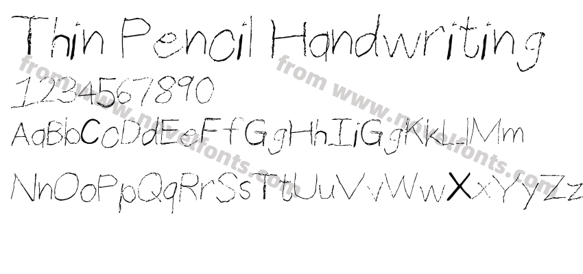 Thin Pencil HandwritingPreview