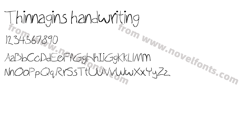 Thinnagins handwritingPreview