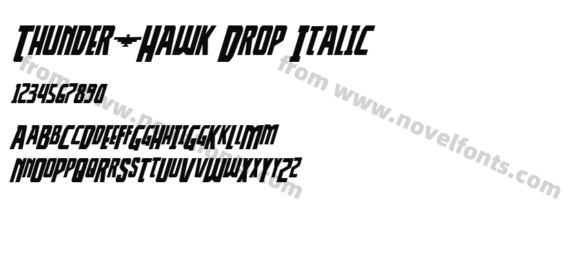 Thunder-Hawk Drop ItalicPreview