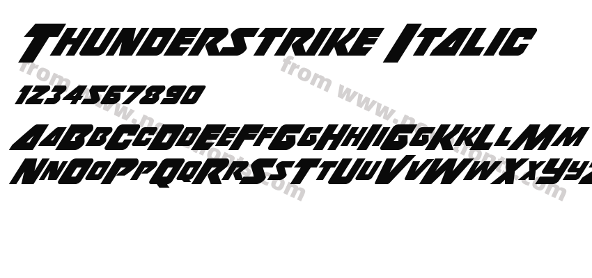 Thunderstrike ItalicPreview