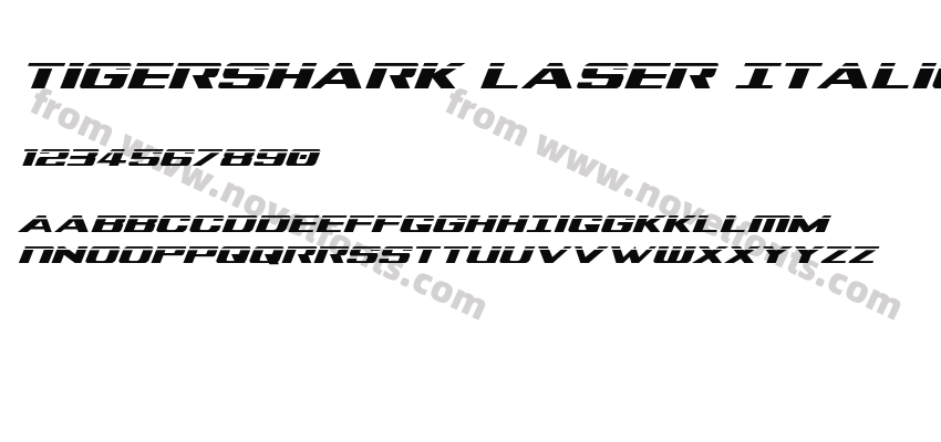 Tigershark Laser ItalicPreview