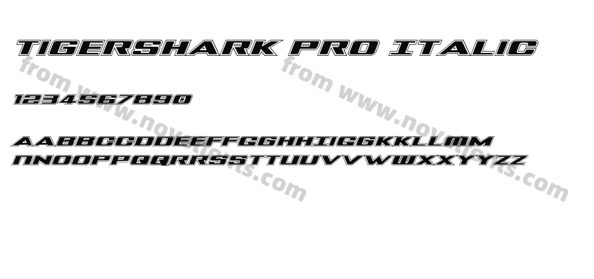 Tigershark Pro ItalicPreview