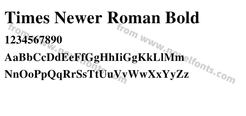 Times Newer Roman BoldPreview